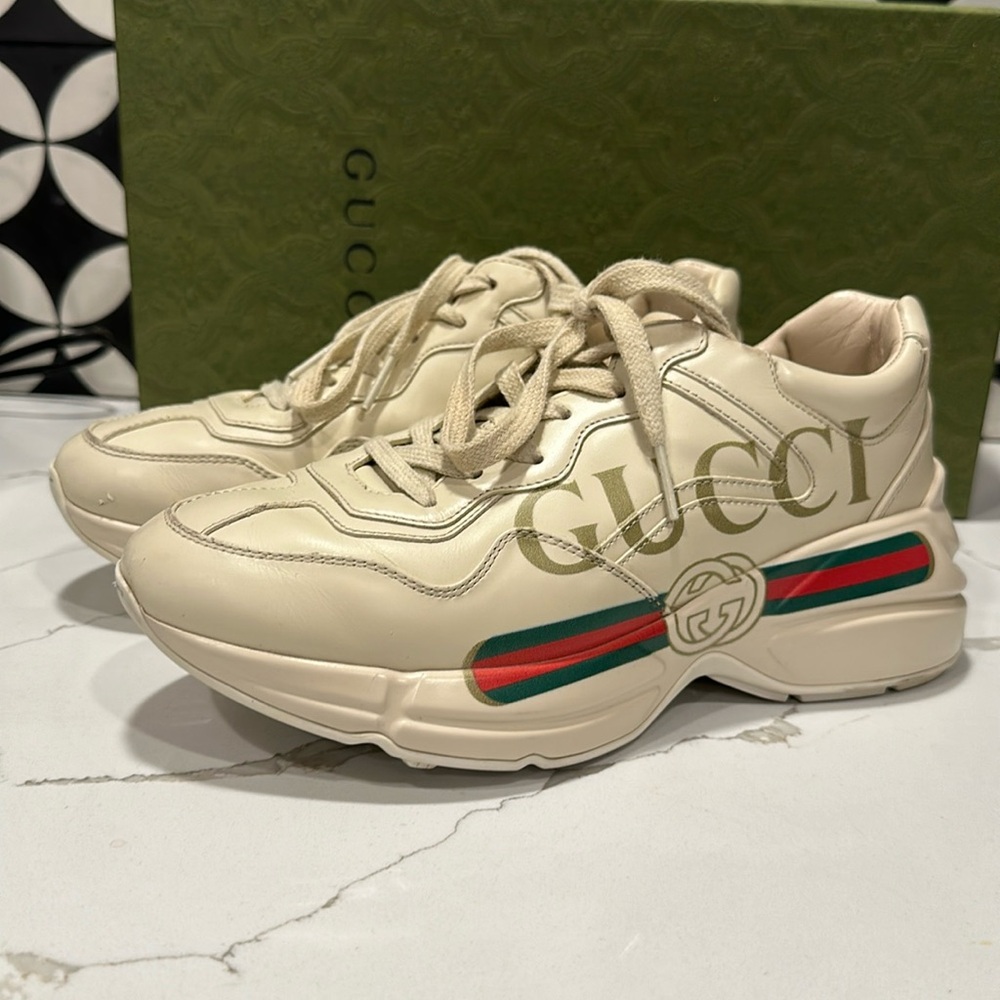 Gucci athletic shoes size 7. Leather
